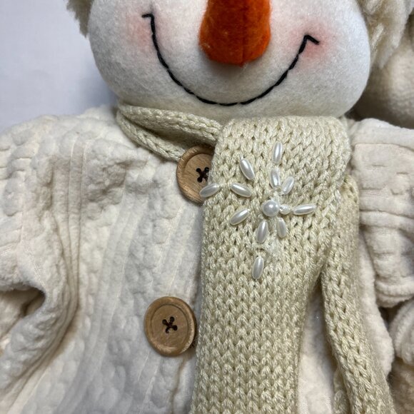 MR & MRS SNOWMAN WEIGHTED SHELF SITTING PLUSH CHRISTMAS HOLIDAY 29" TALL UNIQUE - Picture 4 of 10